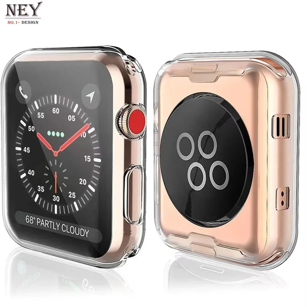 Soft TPU Screen Protector for Apple Watch 10 9 8 45Mm 41Mm 44Mm 42Mm 46Mm 49Mm Full Case Cover for Iwatch Ultra 7 SE 6 5 4 3 2